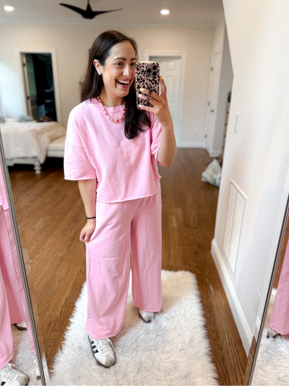 Women's Pink Lounge Set - Two-Piece Set